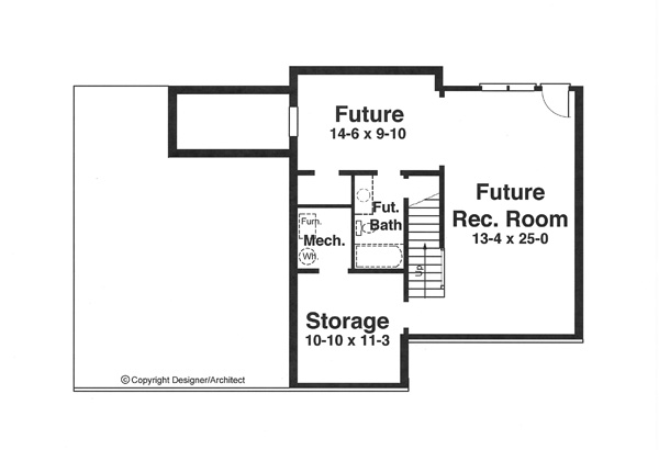 Lower Level image of Belmont I - B House Plan